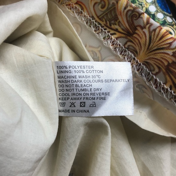 TRAFFIC PEOPLE gold bejeweled jewel print Dress M - Picture 14 of 14